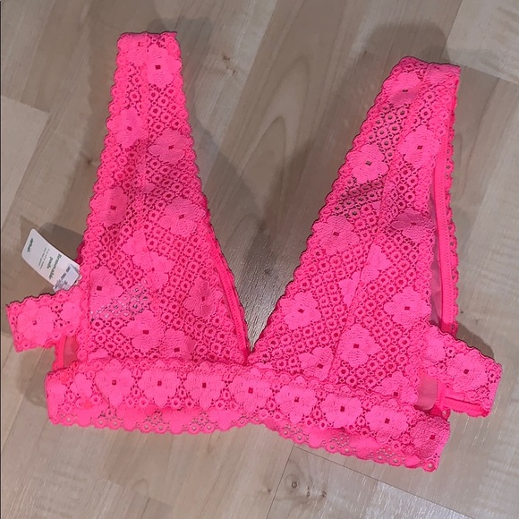 AERIE American Eagle Island Lace Plunge Bralette - Picture 3 of 6